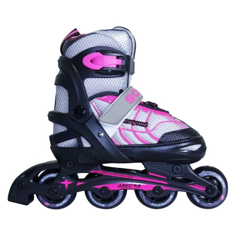 Schwinn Girls&#39; Adjustable Inline Skate (5-8) - Black/Pink, 5 of 6
