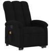 vidaXL Black Power Lift Massage Recliner Chair - Stand-Up Assist, Manual Recline, Fabric Wingback Armchair for Living Room - 3 of 4