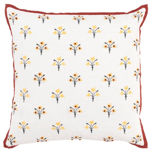 20x20 Oversize Solid Square Throw Pillow Ivory - Rizzy Home : Target