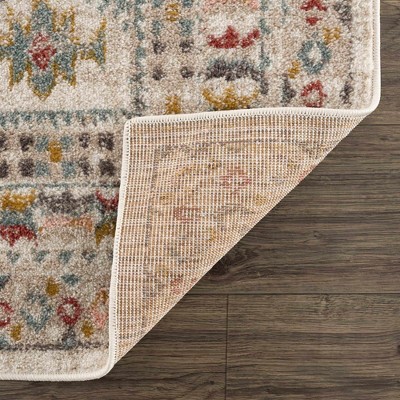Southwestern Charcoal and Mustard Polypropylene Rectangle Area Rug