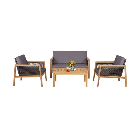 Tangkula 4 best sale piece patio set