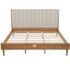 Merax Modern Wood Platform Bed with Upholstered Piano Key Headboard - 4 of 4