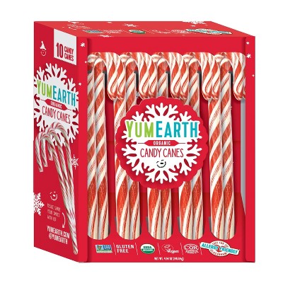 Yum Earth Holiday Candy Canes - 4.94oz/10ct