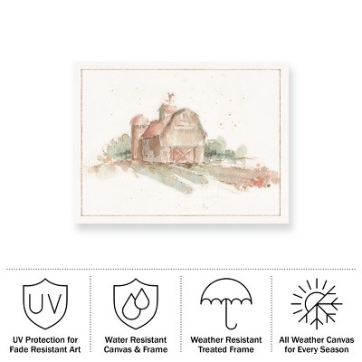 Lisa Audit Farm Friends XV Outdoor Canvas Print in White and Tan