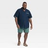 Men's Short Sleeve Trim Button-Down Shirt - Goodfellow & Co™ Navy Blue - 3 of 3