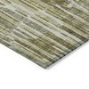 Olive Green Brown And Beige Abstract Washable Indoor Outdoor Area Rug - 4 of 4