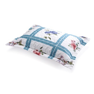 Lakeside Country Floral Sham - Pillowcase with Spring, Farmhouse Flower Print