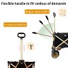 Vynxaria Aluminum Folding Wagon, Heavy-Duty Utility Beach Cart with Wheels, Adjustable Handle, Drink Holders for Shopping, Camping, Garden, Outdoor - 4 of 4