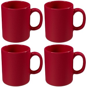 Omniware Teaz Cafe 11 oz Classic Mug, Set of 4 - Vintage Stoneware Coffee Cups, Nostalgic 50s-Inspired Drinkware, Rustic Farmhouse Aesthetic - 1 of 4