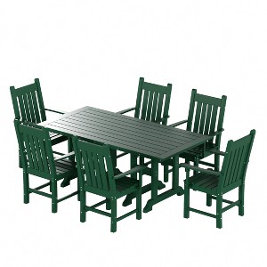 WestinTrends 7 Piece Outdoor Patio Dining Set Outdoor Table and Armchair Set - 1 of 2