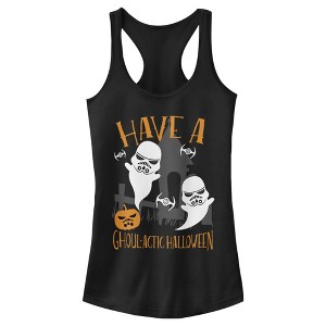 Juniors Womens Star Wars Ghoulactic Halloween Stormtrooper Racerback Tank Top - 1 of 4
