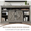 Heynemo Farmhouse TV Stand with Sliding Barn Door for TVs up to 65+ Inch, 34" Tall Entertainment Center, Wood Media Console Storage Cabinet - 4 of 4
