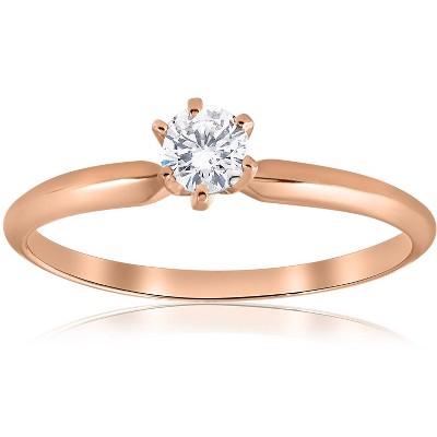 Pompeii3 1/4 ct Solitaire Diamond Engagement Ring 14k Rose Gold