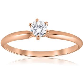 Pompeii3 1/4 ct Solitaire Diamond Engagement Ring 14k Rose Gold