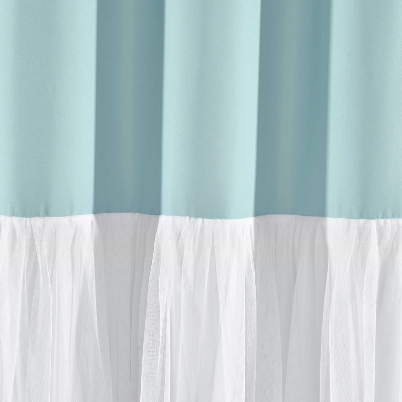 Tulle Skirt Color Block Shower Curtain - Lush Décor, 4 of 11