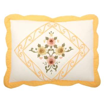 BrylaneHome Ava Embroidered Cotton Sham Pillow