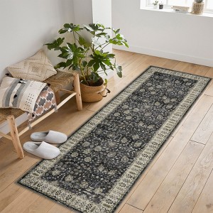 Area Rugs: Washable Non-Slip Vintage Carpet, Soft Low Pile Stain Resistant Rugs for Living Room, Bedroom, Home, Office, Dining Room - 1 of 4