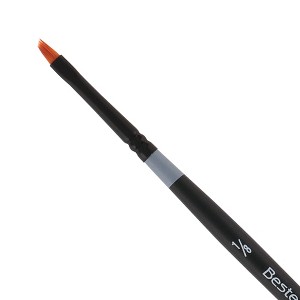 Creative Mark Beste Golden Taklon Angular Curve #10x0 Artist Brush, Professional Watercolor Brushes, For Acrylic Painting, Short Handle, Sharp Edges, - 1 of 4