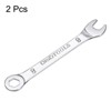 Unique Bargains CR-V 6-Point Ended Box 15 Degree Offset Open End Metric Thin Combination Wrench 2 Pcs - 3 of 4