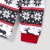 PATPAT Christmas Family Matching Long-sleeve Allover Deer Snowflake Print Red Thickened Sets, Bluered For Family - 4 of 4