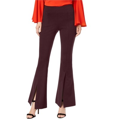 I.N.C International Concepts Womens Slit Front Stretch Casual Trouser Pants, Red, 18