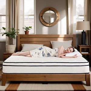 Luck Live 12-inch foam hybrid mattress Queen, Euro top, individually wrapped coils, medium soft, CertiPUR-US - 1 of 4