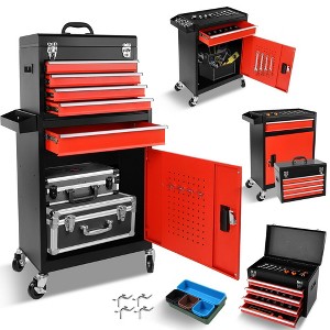 Rolling Tool Chest, 5 Drawers Tool Chest, Tool Box With Wheels, High Capacity Tool Chest Organizer With Key Locking for Garage, Warehouse - 1 of 4