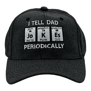 I Tell Dad Jokes Periodically Hat Funny Sarcastic Science Graphic Novelty Cap - Crazy Dog Hat Black Standard - 1 of 4