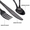 DOMETOUR 24 Pcs Stainless Steel Flatware Cutlery Set, Silverware Set Service for 6 People, Includes Forks Spoons Steak Knives - 4 of 4