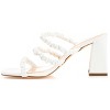 Journee Collection Womens Reagaan Tru Comfort Foam Open Square Toe Block Heel Sandals Off White 9 - 2 of 4