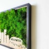 Sevobal Wall Art Los Angeles Skyline Moss Metal Decor Fusing Urban Flair With Organic Warmth For Urban Spaces, Green, 36.3"*18"*4" - 4 of 4