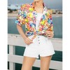 LA LEELA Button Down Shirt for Women Casual Summer Beach Shirt Collared Blouse Short Sleeve Vacation Hawaiian Shirts Tops for Women - 4 of 4