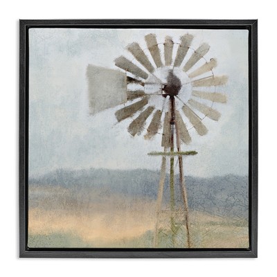 Stupell Industries Neutral Blue Windmill Breeze, 18" x 18"