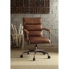Lyngins Executive Ergonomic Office Chair – Top Grain Leather, Retro Home Office Desk Chair, 360° Swivel Chair with High-Back Lumbar Support - 3 of 4