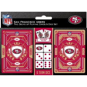 MasterPieces Officially Licensed NFL San Francisco 49ers 2-Pack Playing cards & Dice set for Adults - 1 of 4