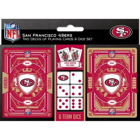 MasterPieces Officially Licensed NFL San Francisco 49ers 2-Pack Playing cards & Dice set for Adults. - image 1 of 4