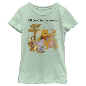 Girl's Winnie the Pooh All Good in the Woods T-Shirt - 1 of 4