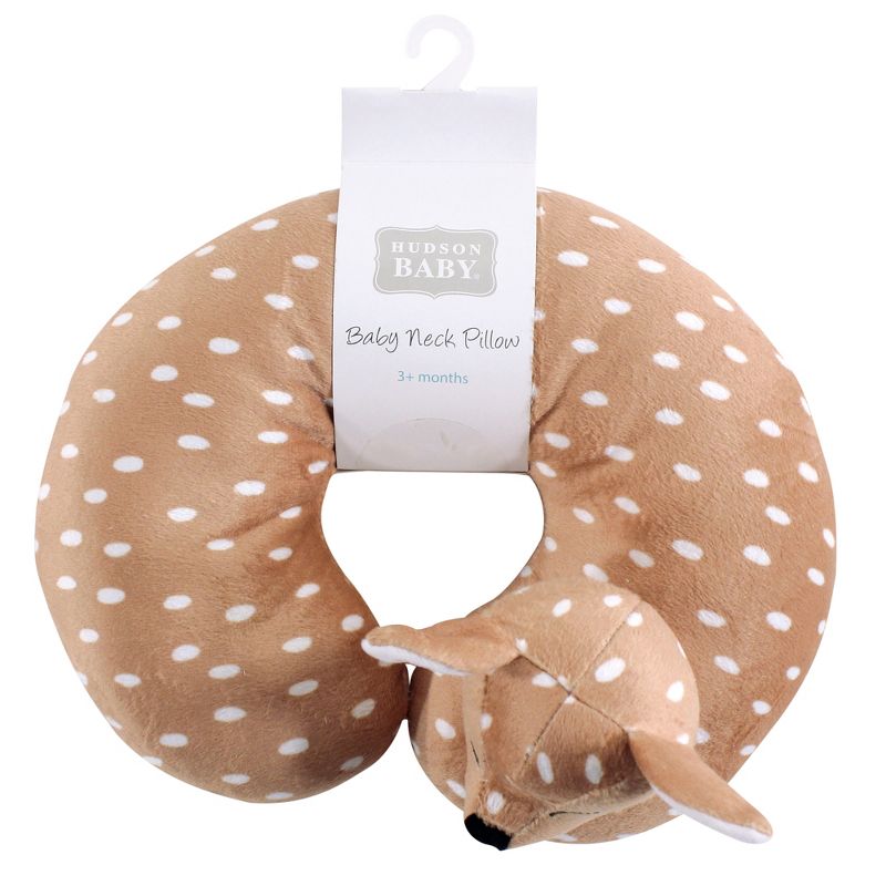 Hudson Baby Infant and Toddler Unisex Neck Pillow, Fawn, One Size, 3 of 4