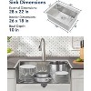 Single Bowl Kitchen Sink, 16 Gauge Stainless Steel Workstation with Accessories, Silver Undermount for Bar & Kitchen - 3 of 4