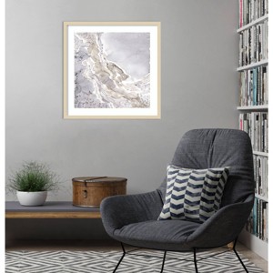 Amanti Art Beige and Gray Mineral Abstract by Tara Reed Framed Wall Art Print - 1 of 4