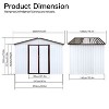 6x8ft Metal Garden Sheds, Outdoor Storage Shed with Lockable Doors - The Pop Home - 4 of 4
