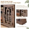 SinCiDo 36" Electric Fireplace TV Stand for 80 Inch TV, Farmhouse Media Console w/6 Shelves, 32" Tall Entertainment Center w/Storage - 4 of 4