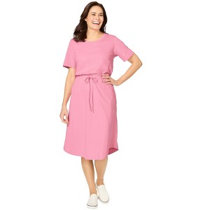 Woman Within Plus Size Curved Hem Dress - 1 of 4