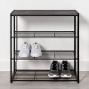 4 Tier Shoe Rack Black Metal with Black Oak Wood - Brightroom™ - 2 of 4