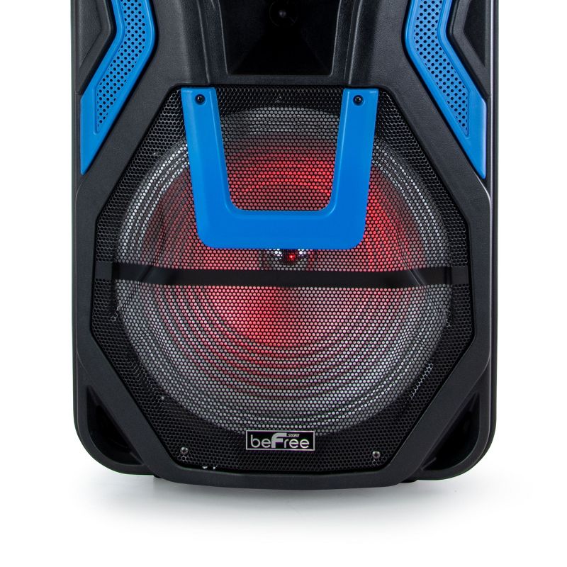beFree Sound 15 Inch Rechargeable Bluetooth Portable Party PA Speaker System With SD/FM/USB Inputs, 4 of 9