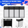 Portable DJ Facade Booth, Foldable DJ Table Station With White & Black Lighting Scrim,42"L x46"H x 25"W DJ Stand Booth - 4 of 4