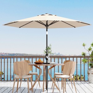 10ft Patio Umbrella, Table Umbrella Outdoor Patio with Crank Lift & Push  Button Tilt, 8 Sturdy Ribs for Yard, Deck, Pool : Target