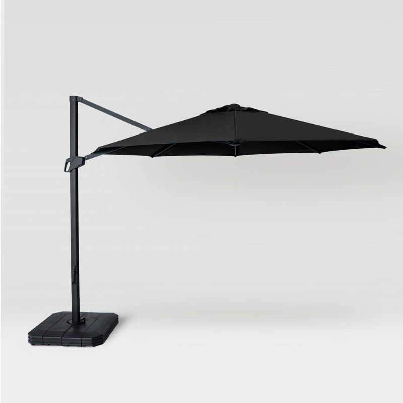 11' Round Offset Outdoor Patio Cantilever Umbrella with Black Pole - Threshold™, 1 of 6