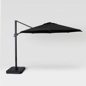 11' Round Offset Outdoor Patio Cantilever Umbrella with Black Pole - Threshold™