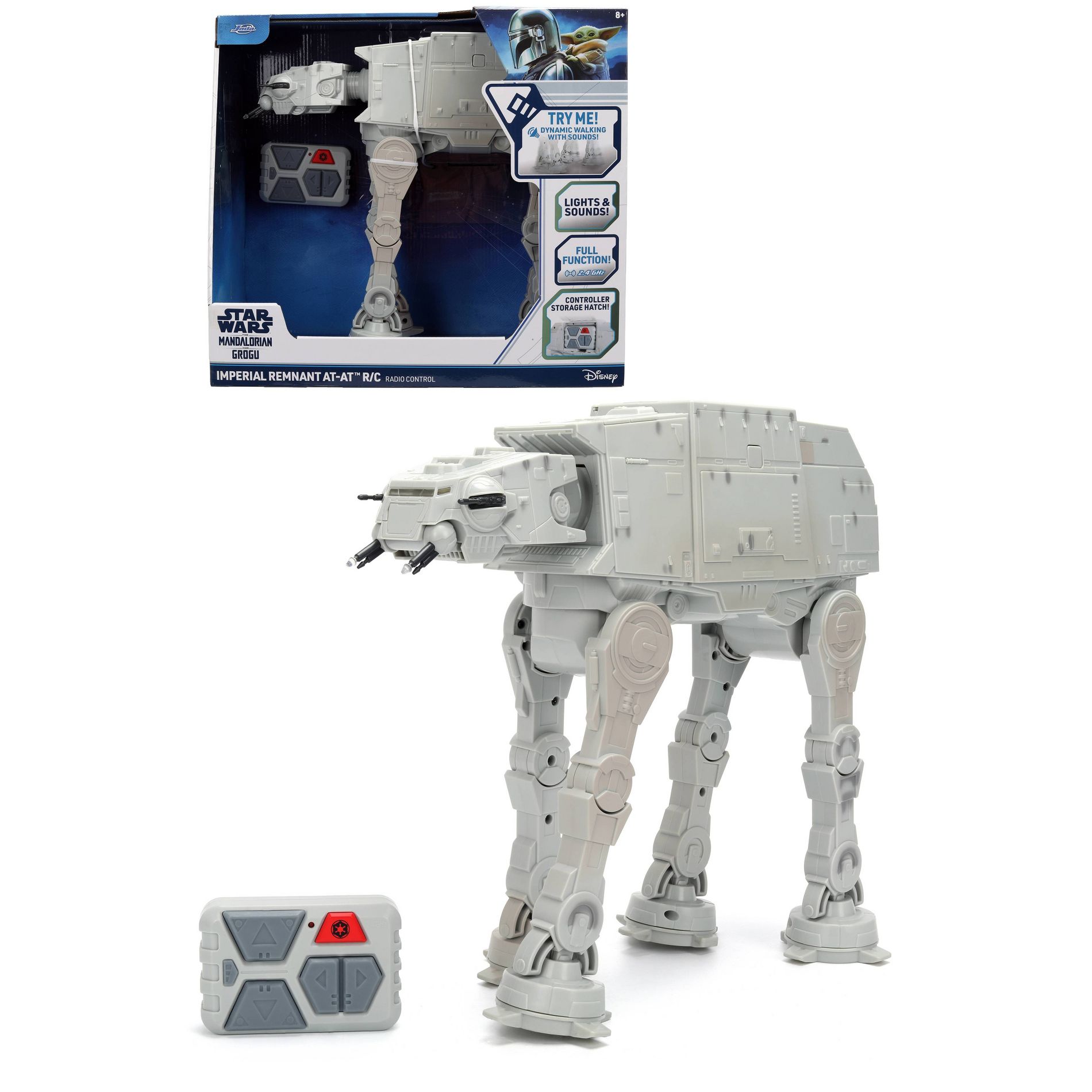Star Wars R/C AT-AT Walker by Jada Toys Pop Culture R/C Action Vehicle with Lights, Sounds, and Moving Legs 13" Toy for Kids and Collectors